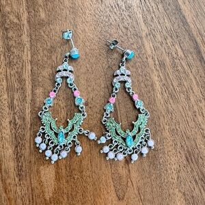 Vintage Juicy Couture Multicolor Chandelier Earrings